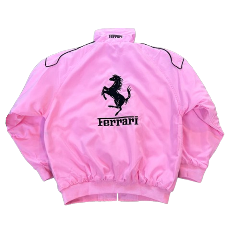Vintage Pink Ferrari F1 Racing Jacket